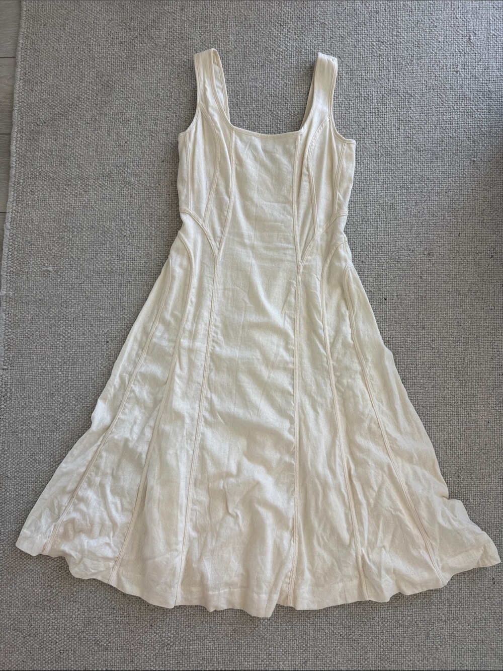 House of Harlow 1960 Cream Linen-Blend Maxi Dress